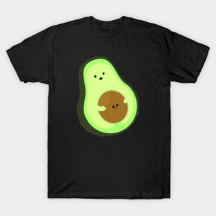 Cute Avocado Mommy with Baby Seed T-Shirt